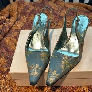 Giuseppe Zanotti blue floral heels